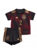 Fotbalové Dres Německo Antonio Rudiger #2 Dětské Venkovní Oblečení MS 2022 Krátký Rukáv (+ trenýrky)